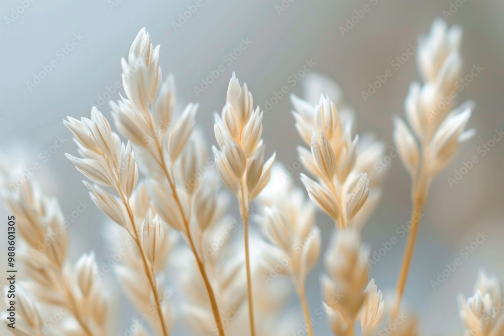 Serene Close-Up of Delicate Wildflowers in Golden Hour Light Serene Close-Up of Delicate Wildflowers in Golden Hour Light