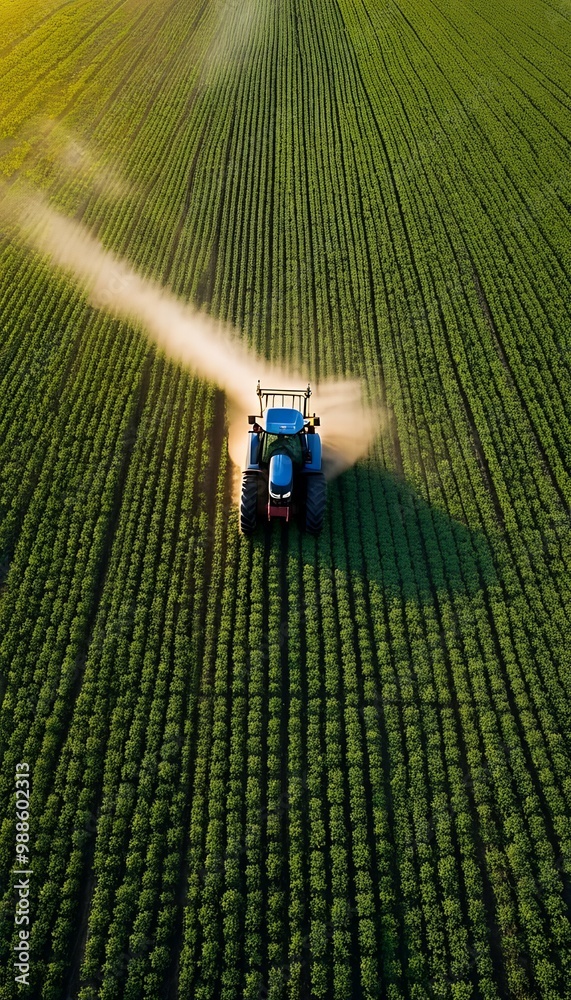 drone tractor field evening sprays view illustration fertilizer a sunset agricultural plantation pesticide toxic drone herbicide spray technology cultivation cultivate landscape sunset plant field