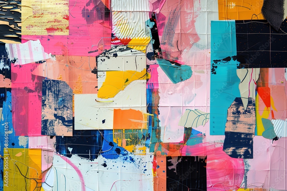 Fototapeta premium Abstract background from the smears of acrylic paint. Mixing multicolored oil paint. Textured arrangements. Abstract modern print . Wall art. Poster.
