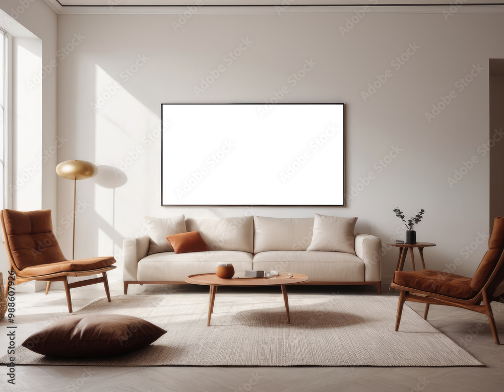 Mockup room for poster or painting in modern interior, Photo Frame Mockup Mockup room for poster or painting in modern interior, Photo Frame Mockup