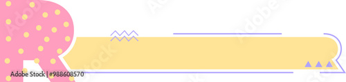Pastel Memphis Style Lower Third. A-Z Typography design.