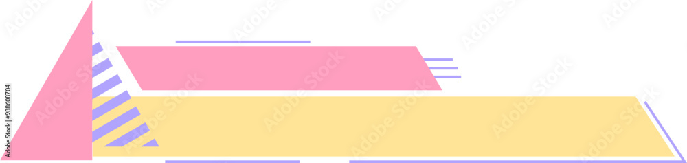 Pastel Memphis Style Lower Third. A-Z Typography design. Pastel Memphis Style Lower Third. A-Z Typography design.