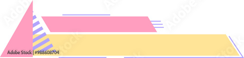 Pastel Memphis Style Lower Third. A-Z Typography design.