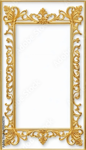 Obraz na płótnie olated inverted golden rectangle 5 line rotio corner background frame border work rounded design luxury double art gold scale 4 rectangle frame gold gold corner border luxury elegant framework w salonie