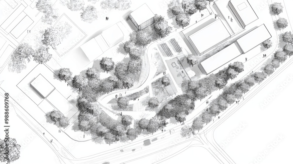 Fototapeta premium Landscape Architect Designing on site analysis plan