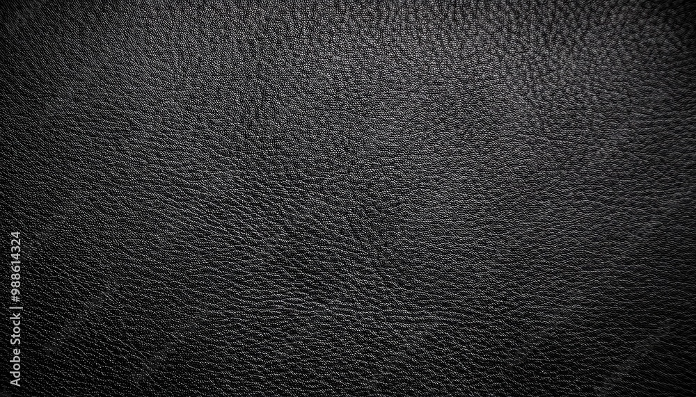 Close-Up of Textured Brown Black Leather Surface with Fine Pebbled Grain Pattern. Ideal for Backgrounds or Product Design Concepts