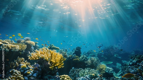 Wallpaper Mural Diving. Underwater world. Coral reef and fish in the sea. Ocean coral reef underwater. Marine world underwater background. Colorful tropical fish. Ecosystem. Underwater world coral fish landscape Torontodigital.ca