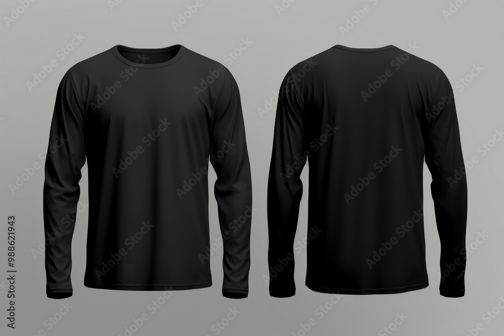 Blank black long sleeve mockup clothing apparel t-shirt. Blank black long sleeve mockup clothing apparel t-shirt.