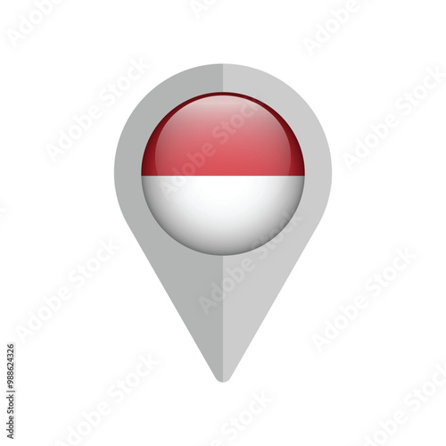 Free Download Monaco pin map icon flag isolated on white. Vector illustration - GFXLoad