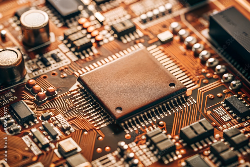 Electronic circuit board close up Electronic circuit board close up
