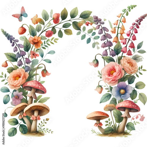 boho animal - mushroom arch
