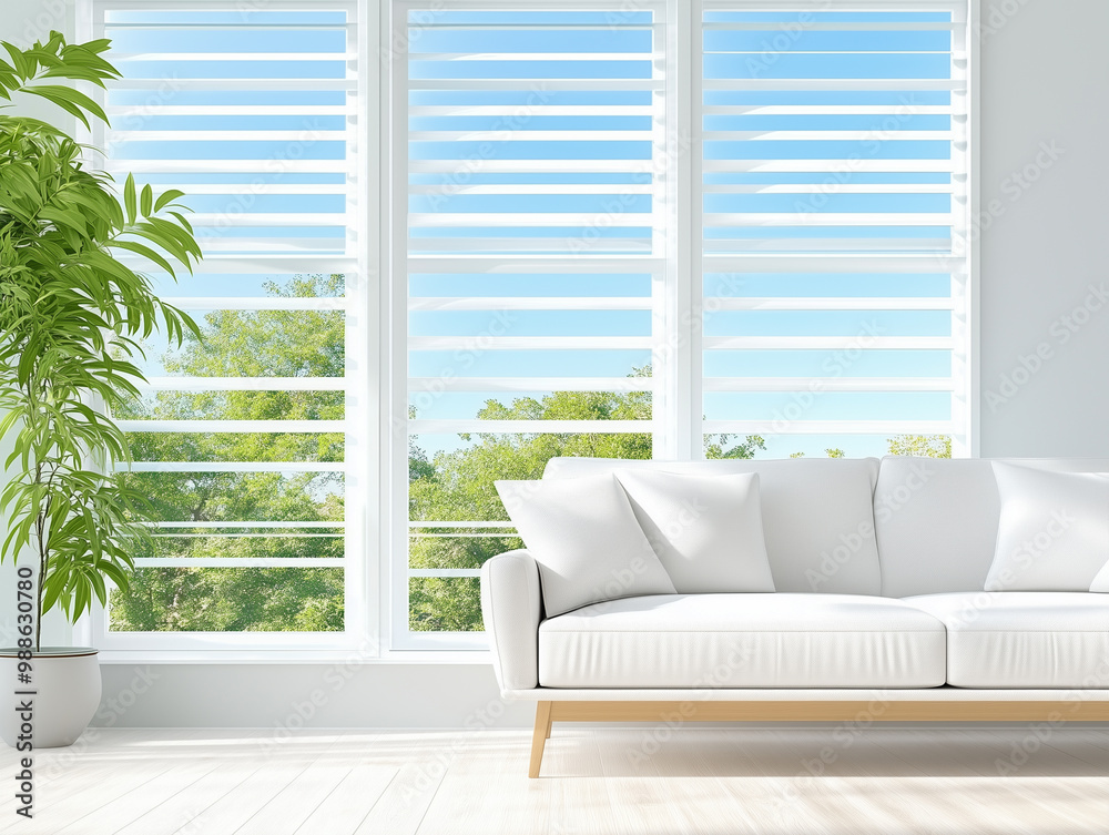 Fototapeta premium Modern Living Room. Stylish Interior Design Background 