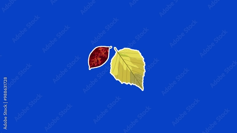Leaf Notepad Animation Leaf vector motion animation with blue screen. This animation has the ...