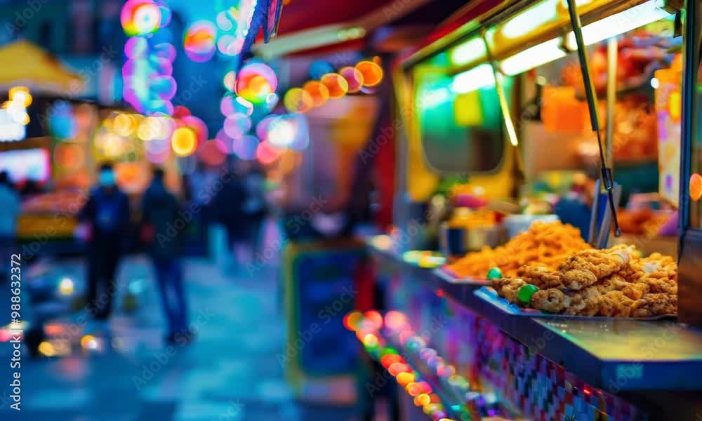 Street Food Vendor at Night Market Street Food Vendor at Night Market
