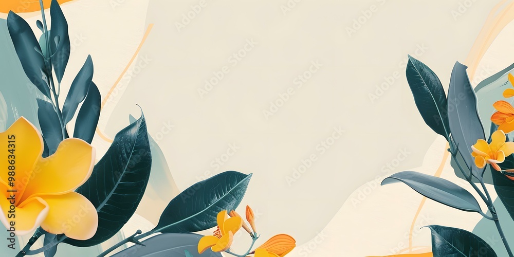 Minimalist Flower Background Illustration Minimalist Flower Background Illustration