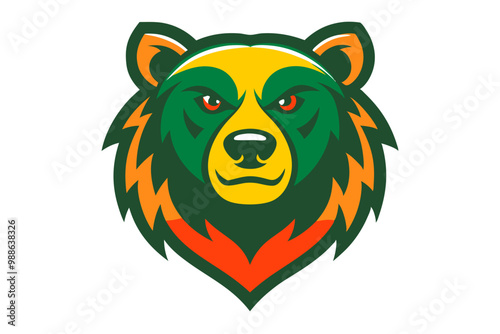 Bear Cub head mascot logo design vector