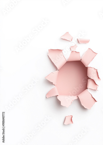 Broken paper hole