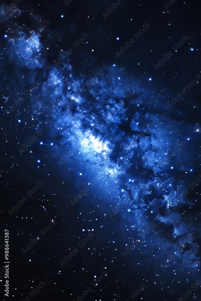 Naklejka premium Celestial Tapestry An Awe-Inspiring View of the Milky Way Galaxy with Brilliant, Twinkling Stars