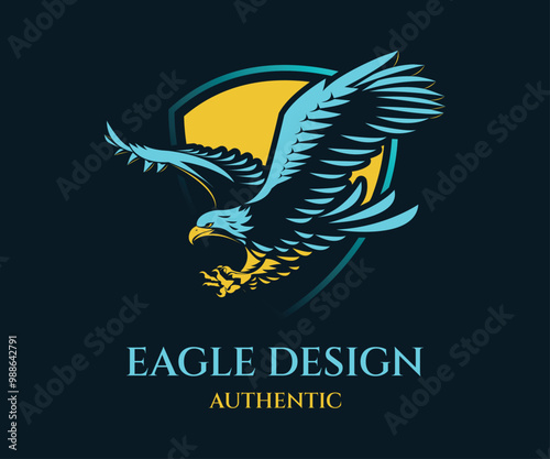 The Flying Eagle Logo Vector photo