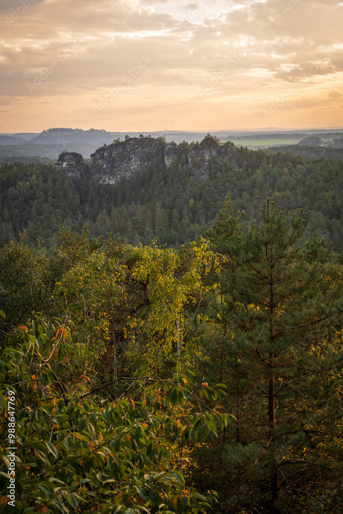 Fototapeta premium Saxon Switzerland National Park, or Nationalpark Sächsische Schweiz