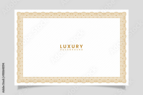 abstract page Golden vintage wedding invitation card islamic certificate border line pattern illustration frame