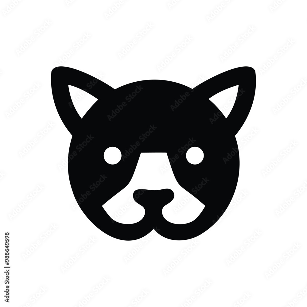 Vector file for a silhouetted animal icon Vector file for a silhouetted animal icon