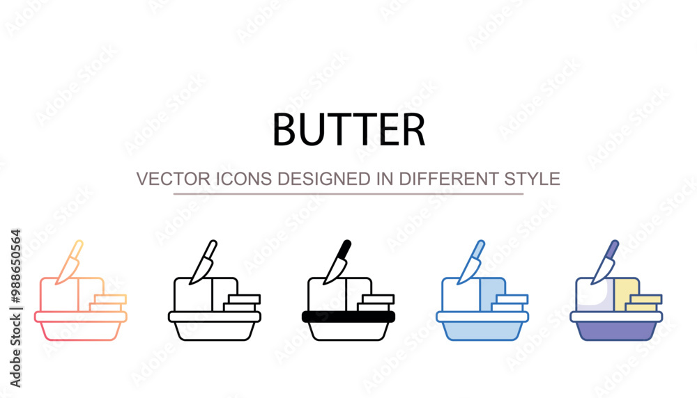 Butter icon design with white background stock illustration Butter icon design with white background stock illustration