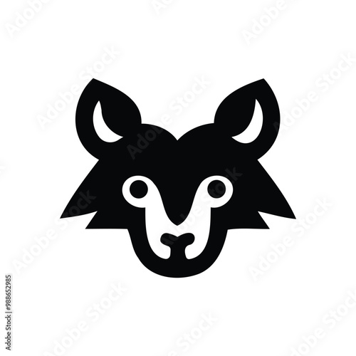 Vector file contains a silhouette of an animal icon