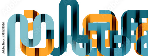 Lines, abstract letter style design background. Geometric vector Illustration For Wallpaper, Banner, Background, Card, Book Illustration, landing page