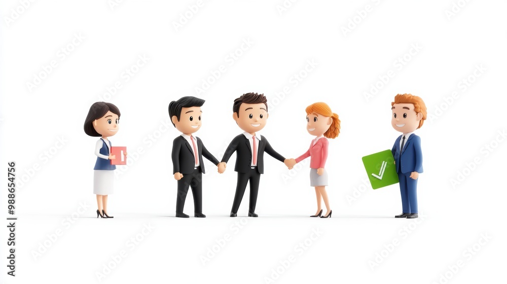 Businesspeople Shaking Hands During Successful Professional Businesspeople Shaking Hands During Successful Professional