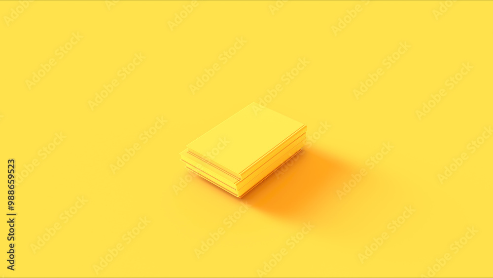 Yellow vivid stack of books small library reading book study education background 3d illustration render digital rendering Yellow vivid stack of books small library reading book study education background 3d illustration render digital rendering