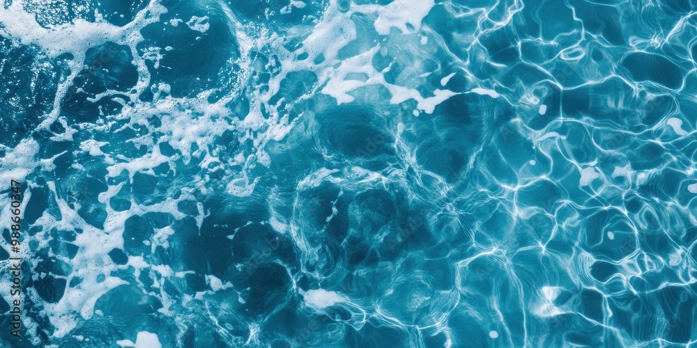 Fototapeta premium Tiny water texture background surface ripple ocean.