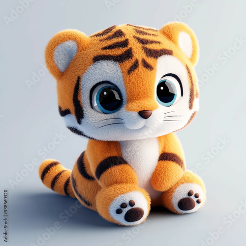 3D Plushie Icon: Soft Toy for Kids Illustration Logo