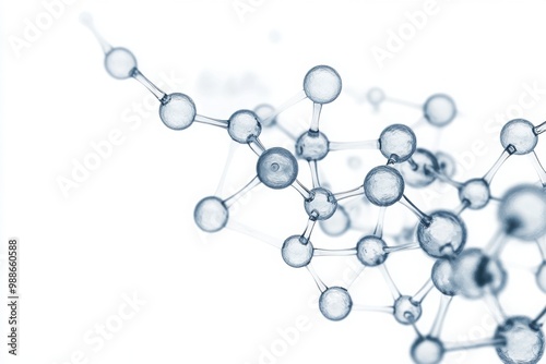 Molecular structure, white isolate background