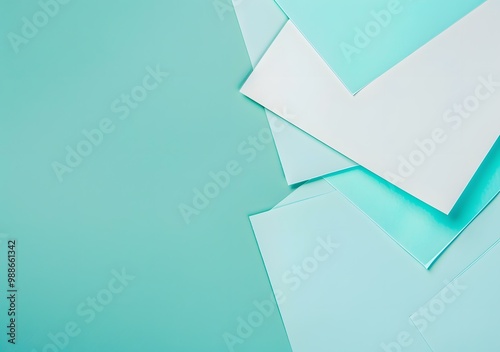 Abstract Minimalist Background with Pastel Blue Paper