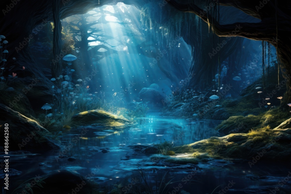 Blue mountains reflection nature forest. Blue mountains reflection nature forest.