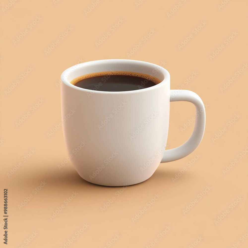 3D Mug Icon: Essential Beverage Container Illustration Logo 3D Mug Icon: Essential Beverage Container Illustration Logo