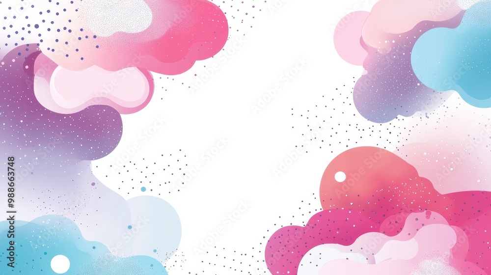 Vibrant Abstract Clouds with Ethereal Sparkles Vibrant Abstract Clouds with Ethereal Sparkles