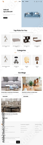 furniture website tab view
