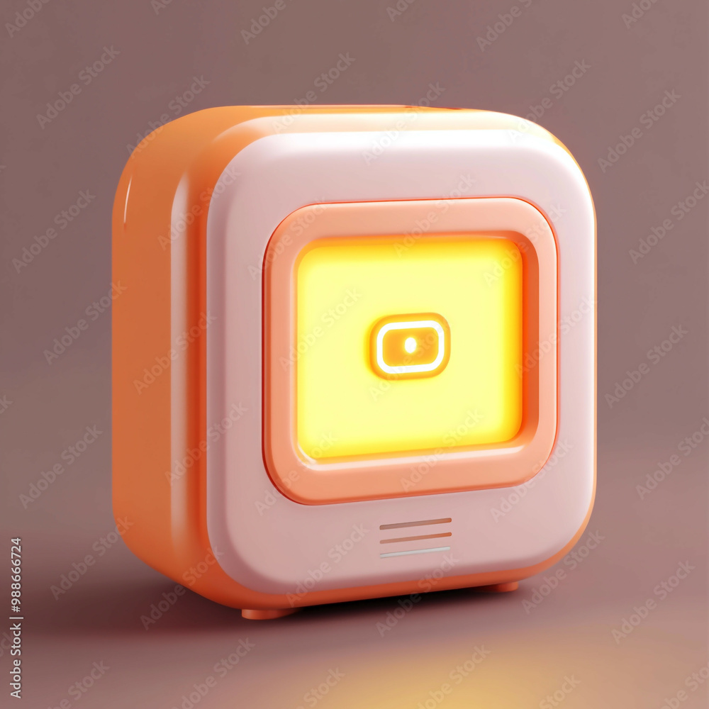 3D Generator Icon: Backup Power Source Illustration Logo