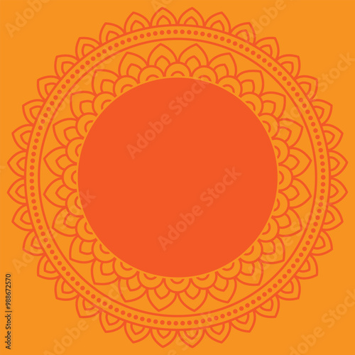 Beautiful Mandala Frame Background for Stunning Design Accents | Perfect for Posters, Invitations, and Social Media and more