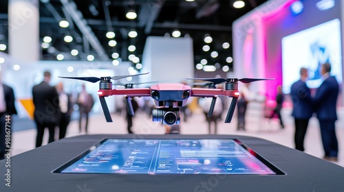 Drone Technology Showcase at a Trade Show