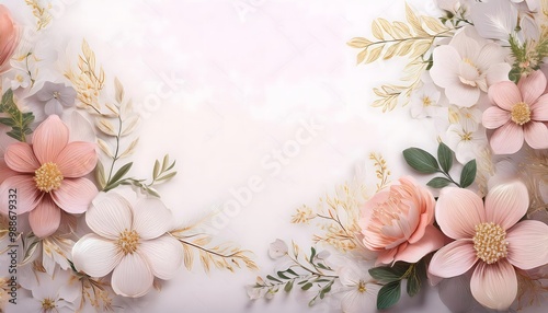 floral background with soft colors for invitations