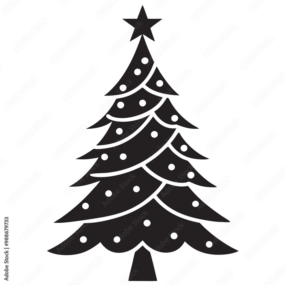 Christmas Tree Icons Vector Illustrations for Holiday Designs Christmas Tree Icons Vector Illustrations for Holiday Designs