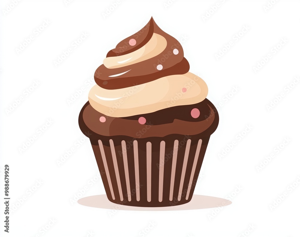 National Chocolate Cupcake Day on a white background National Chocolate Cupcake Day on a white background