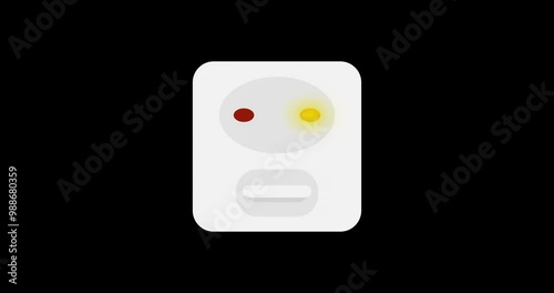 On button with LED lamp