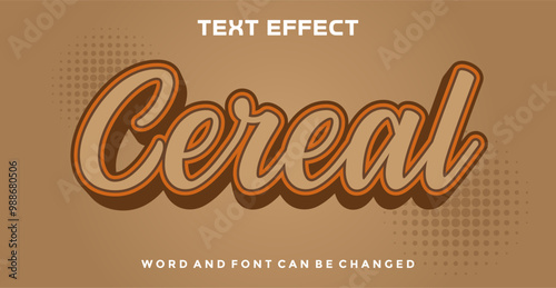 Cereal editable text effect