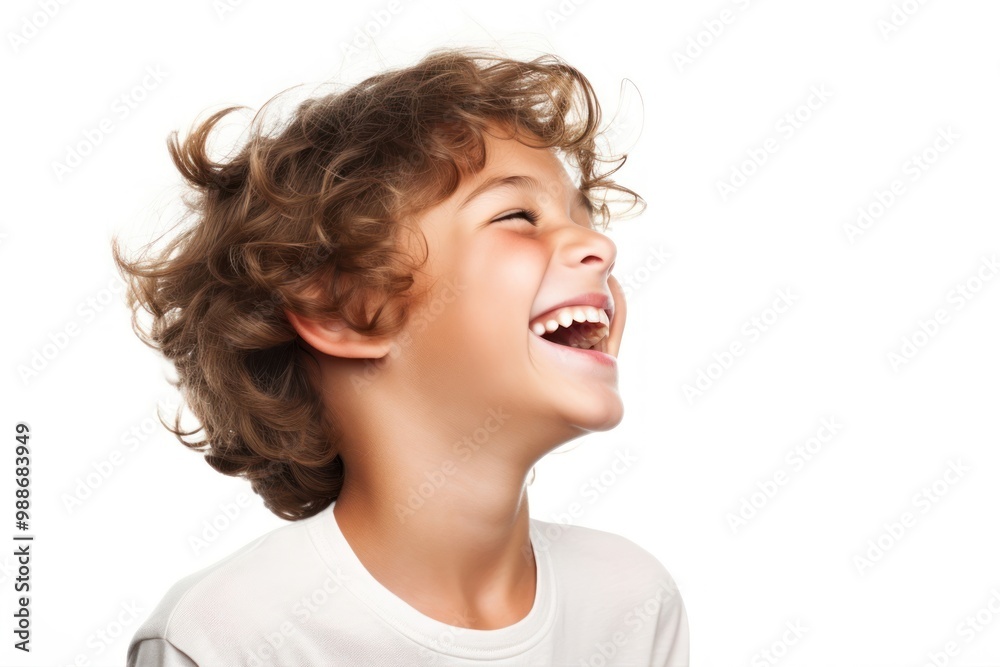 Laughing smile white background excitement. Laughing smile white background excitement.