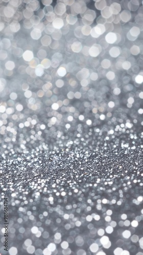 Shimmering Silver Elegance. Glittery and glamorous background concept