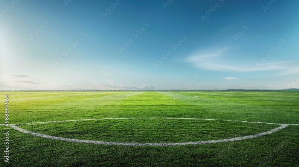Obraz premium Vibrant Soccer Field. Sports and Recreation concept